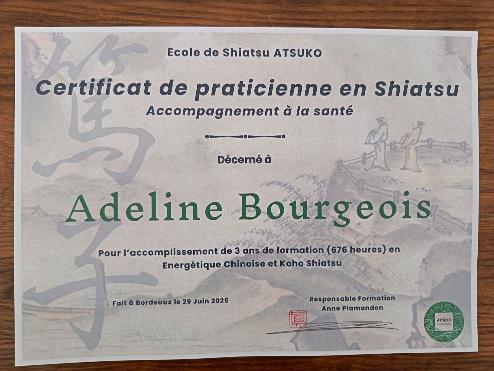 Diplôme Énergétique Chinoise